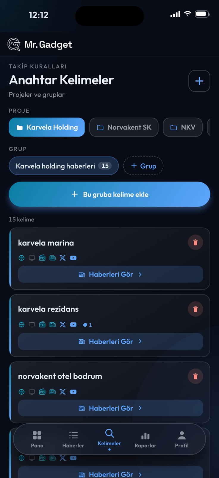 KELİME YÖNETİMİ